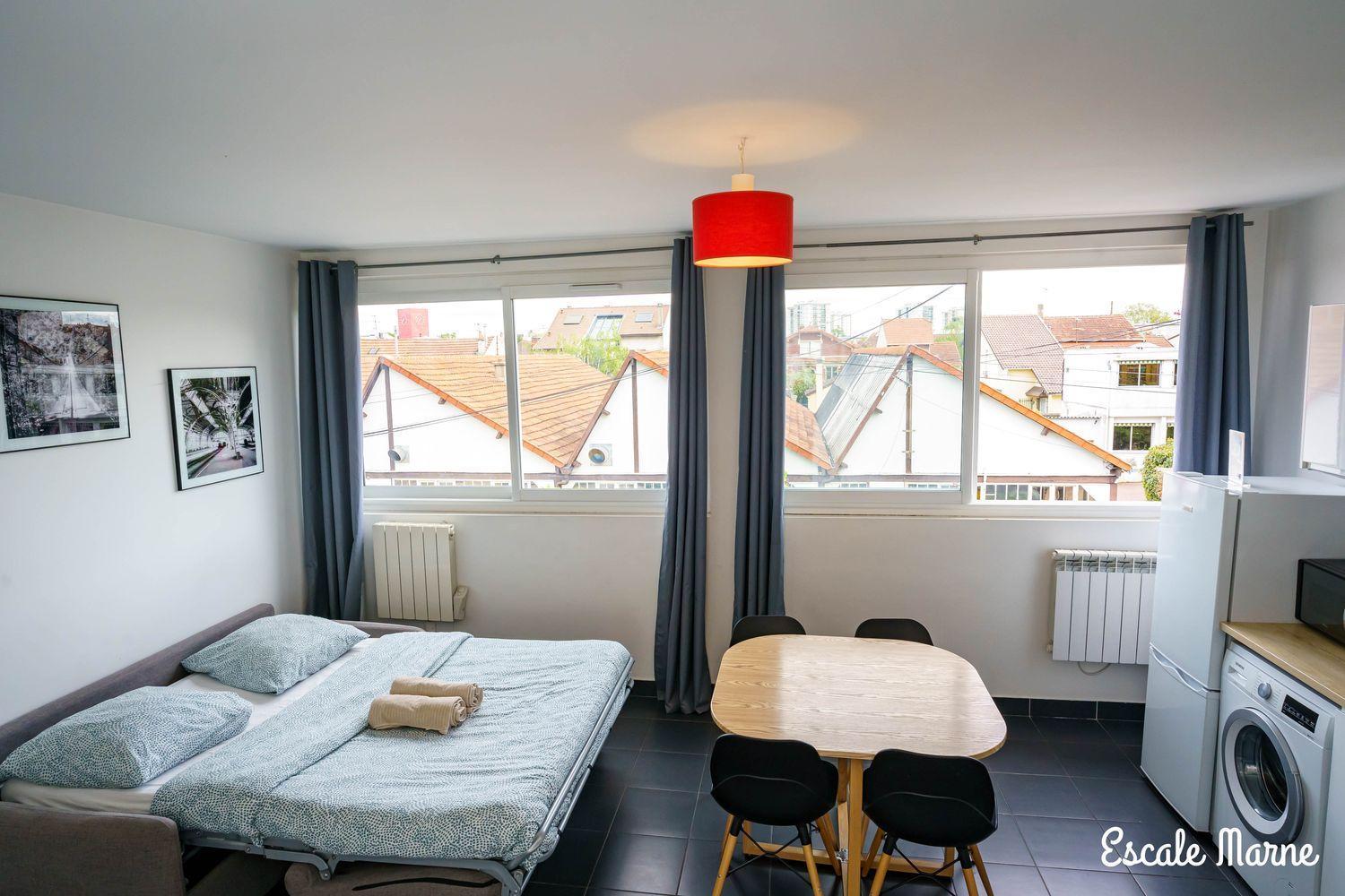 Escale-Marne Fr - 102 - Free Parking - Free Luggage Storage - All Equipped - Linen Included - Washing Machine - 10Mn Walk Metro 8 - Rer A - Panoramic View - From 1 To 4 Guests Maisons-Alfort Eksteriør bilde